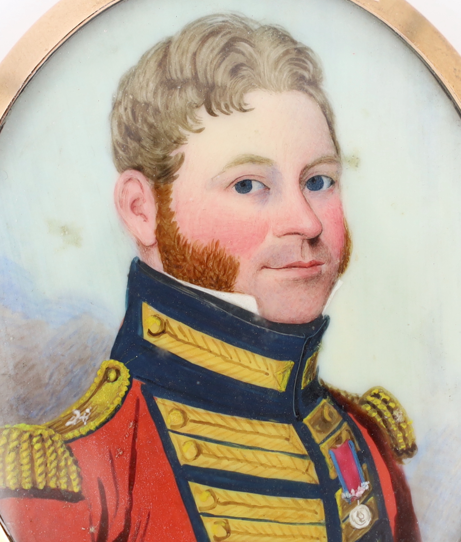 Frederick Buck (Irish, 1771-1840), Portrait miniature of an army officer, watercolour on ivory, 6.3 x 5cm. CITES Submission reference 9P8BAD54